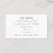 パステルスタックティーカップズビジネスカード 名刺 (裏面)