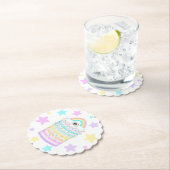 パステルスターズ付きレインボーケーキ ペーパーコースター (インサイチュ)