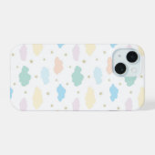 パステルスターズ&クラウド iPhone 15ケース (裏面横)