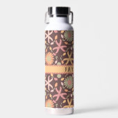 パステルスターフィッシュフローラチョコレートブラウン ウォーターボトル (正面)