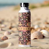 パステルスターフィッシュフローラチョコレートブラウン ウォーターボトル