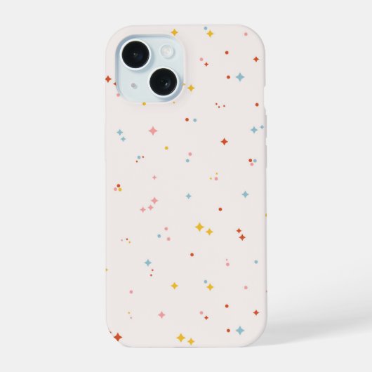 パステルスター柄 iPhone 15ケース (裏面)