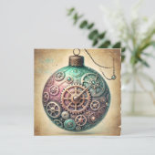 パステルスチームパンククリスマスオーナメントカード シーズンカード (スタンド正面)