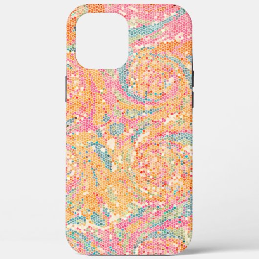 パステルステンドグラスのルック電話/iPadケース Case-Mate iPhoneケース (裏面)