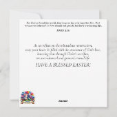 パステルステンドグラスバニーカーズバタフライイースター シーズンカード (裏面)