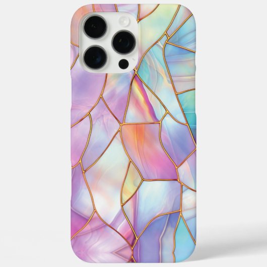 パステルステンドグラス金ゴールドライン Case-Mate iPhoneケース (裏面)