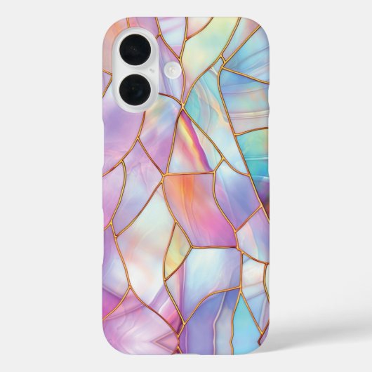 パステルステンドグラス金ゴールドライン Case-Mate iPhoneケース (裏面)