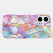 パステルステンドグラス金ゴールドライン Case-Mate iPhoneケース (裏面 (横))