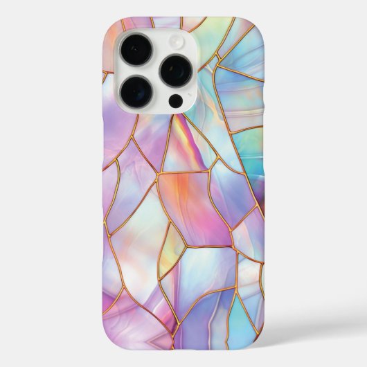 パステルステンドグラス金ゴールドライン Case-Mate iPhoneケース (裏面)