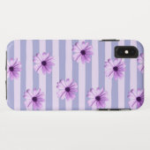 パステルストライプとデイジーの模様 Case-Mate iPhoneケース (裏面(横))