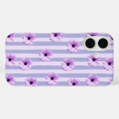 パステルストライプとデイジーの模様 Case-Mate iPhoneケース (裏面 (横))