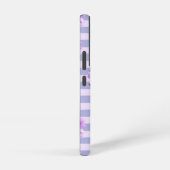パステルストライプとデイジーの模様 SAMSUNG GALAXYケース (右側面)