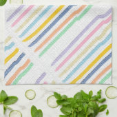 パステルストライプのズ キッチンタオル (折り畳み)