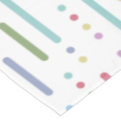 パステルストライプのドットとドットのパターン テーブルクロス (アングル)