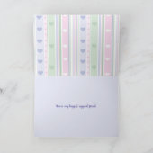 パステルストライプのハート感謝していユー カード (内部)