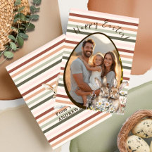 パステルストライプのバンニー&エッグフォト