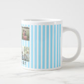 パステルストライプのファミリーコラージュ ジャンボコーヒーマグカップ (右)