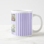 パステルストライプのファミリーコラージュ ジャンボコーヒーマグカップ (右)