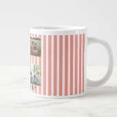 パステルストライプのファミリーコラージュ ジャンボコーヒーマグカップ (右)