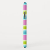 パステルストライプカスタムモノグラム電話ケース Case-Mate iPhoneケース (裏面/右)