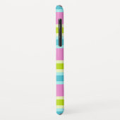 パステルストライプカスタムモノグラム電話ケース Case-Mate iPhoneケース (裏面/左)