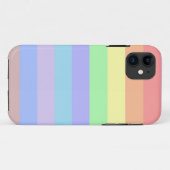 パステルストライプカラーのレインボー Case-Mate iPhoneケース (裏面(横))