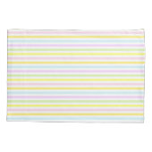 パステルストライプカラーの美しいホテル 枕カバー (裏面)