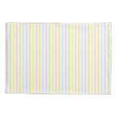 パステルストライプカラーの美しい垂直 枕カバー (裏面)