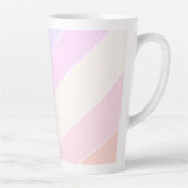 パステルストライプパーソナライズされた カフェラテマグ (右)