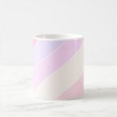 パステルストライプパーソナライズされた コーヒーマグカップ (中央)
