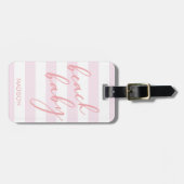 パステルストライプビーチベビー ラゲッジタグ (正面横)