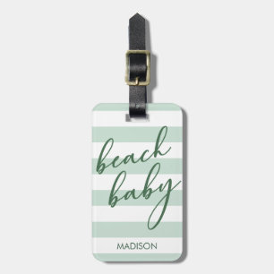 パステルストライプビーチベビー ラゲッジタグ