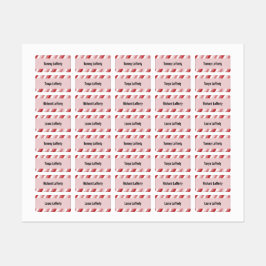 パステルストライプファミリーランドリー ラベル