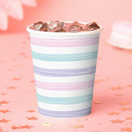 パステルストライプベイビーシャワー 紙コップ
