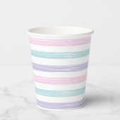 パステルストライプベイビーシャワー 紙コップ (裏面)