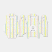 パステルストライプホテルベビーシャワー フェイバーボックス (折り畳みなし)