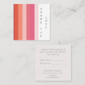 パステルストライプモダンロイヤリティカラーブロック スクエア名刺 (正面/裏面)