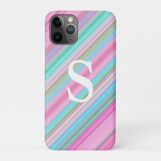 パステルストライプモノグラムiPhoneケース/iPadカバー Case-Mate iPhoneケース (裏)
