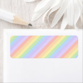 パステルストライプレインボー。 ラベル (インサイチュ)