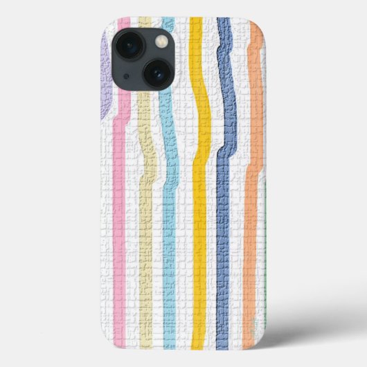 パステルストライプ数々の色の Case-Mate iPhoneケース (裏面)