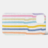 パステルストライプ数々の色の Case-Mate iPhoneケース (裏面 (横))
