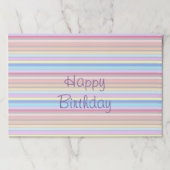 パステルストライプ紙ランチョンマット ペーパーパッド (正面)