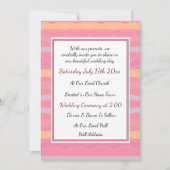 パステルストライプ結婚式招待状 招待状 (正面)