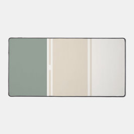 パステルストライプ - 落ち着いたニュートラルなワークスペースデザイン デスクマット