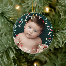 パステルストリングライト1stクリスマスを祖父母として セラミックオーナメント