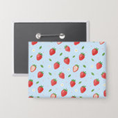 パステルストロベリードリームシームレスパターン 缶バッジ (正面/裏面)