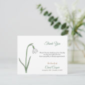 パステルスノードロップ葬儀サンキューノートカード サンキューカード (スタンド正面)