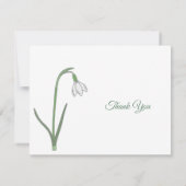 パステルスノードロップ葬儀サンキューノートカード サンキューカード (裏面)