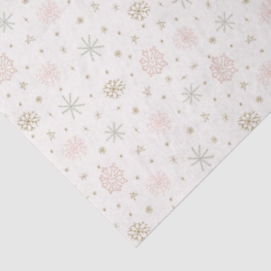 パステルスノーフレークスオフホワイトクリスマス 薄葉紙 (詳細)