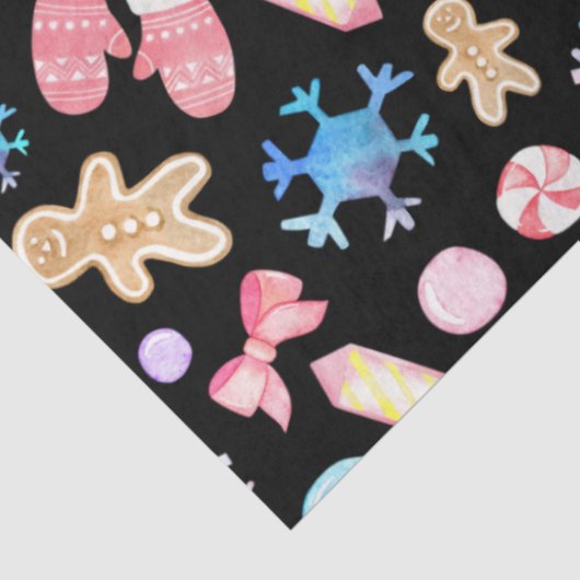 パステルスノーフレークスクリスマスツリーキャンディクリスマス 薄葉紙 (詳細)